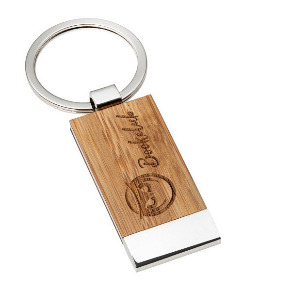 Porte clés à votre forme personnalisé en bambou - MABEL - Vertlapub