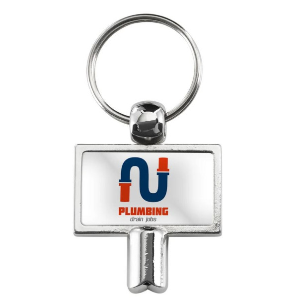 Porte-clés publicitaire purge de radiateur VACUO avec logo quadri